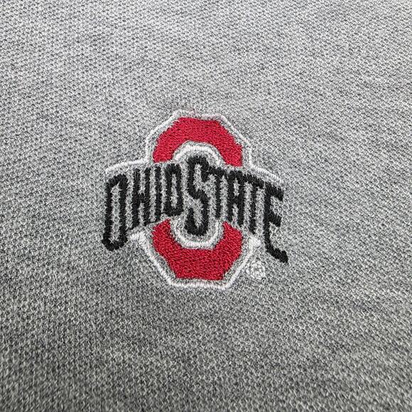 Vintage Ohio State Buckeyes Polo Shirt Men Medium Gray NCAA Football Embroidered - Picture 11 of 16